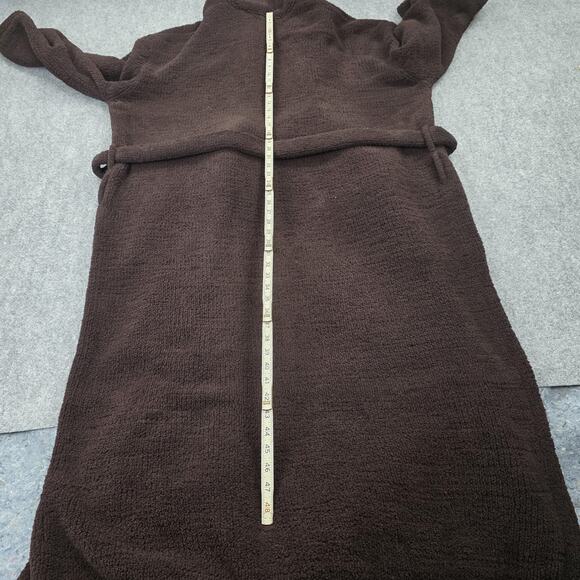 Kashwere Robe Mens XL Brown Shawl Collar Belted Plush Microfiber Bathrobe Pocket - Picture 10 of 11
